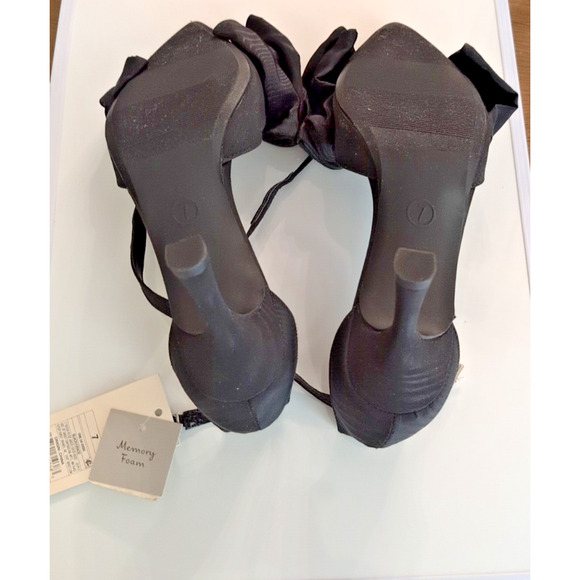 A New Day NEW 7 Women's Grace Black Bow Pumps with Memory Foam Insole NWT - Picture 6 of 6